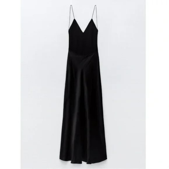 ZARA SATIN SLIP DRESS - Picture 5 of 10